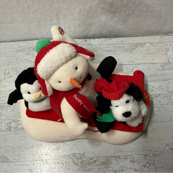 Hallmark Jingle Pals Animated Singing Snowman Penguin Dog "Sleigh Ride" 2007 - Picture 5 of 8